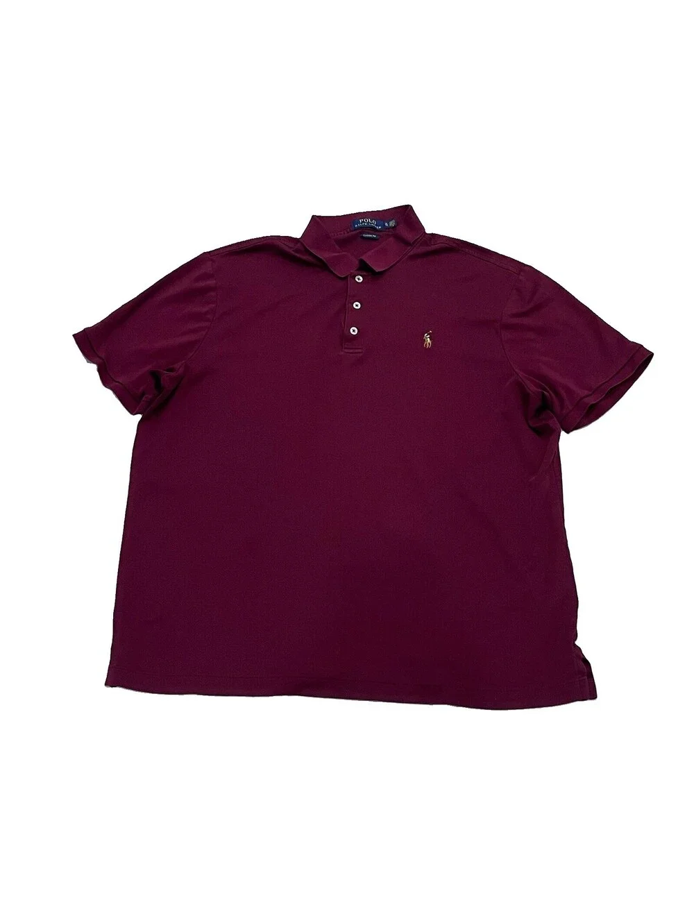 Polo Ralph Lauren Burgundy Polo Shirt Men’s XL Classic Fit Preppy Coastal Golf